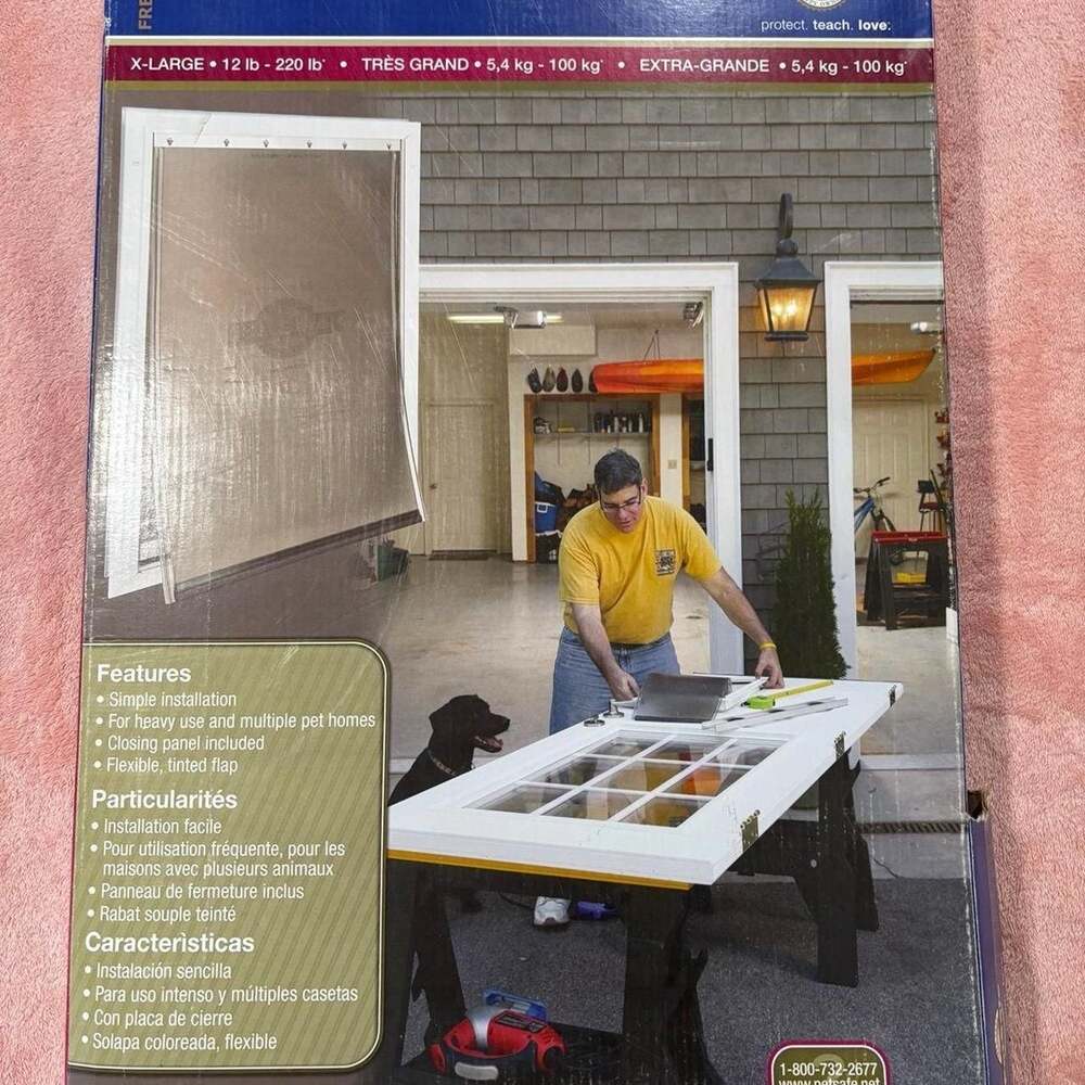PetSafe Freedom Aluminum Pet Door - Extra Large for Dogs 12-220 lbs
